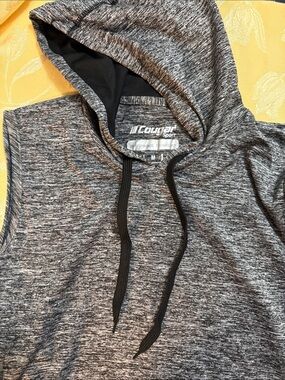 Cougar Gray Marled Sleeveless Hooded Performance Top
